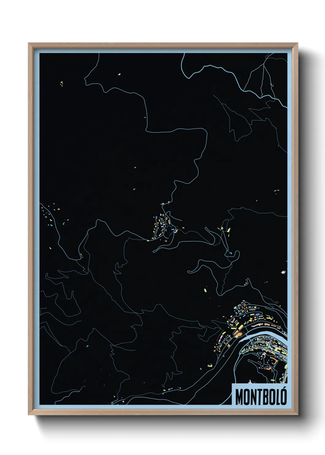 Une affiche de carte sur Montboló