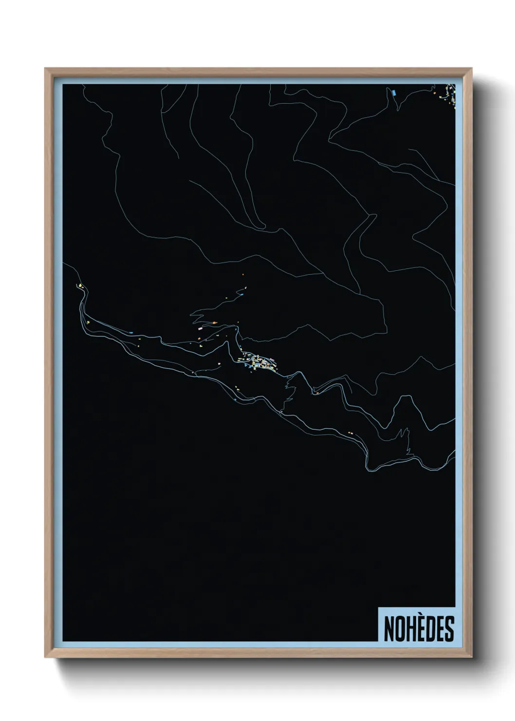 Une affiche de carte sur Nohèdes