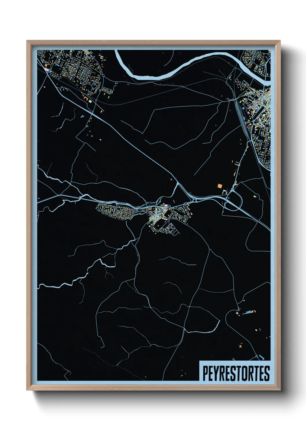 Une affiche de carte sur Peyrestortes