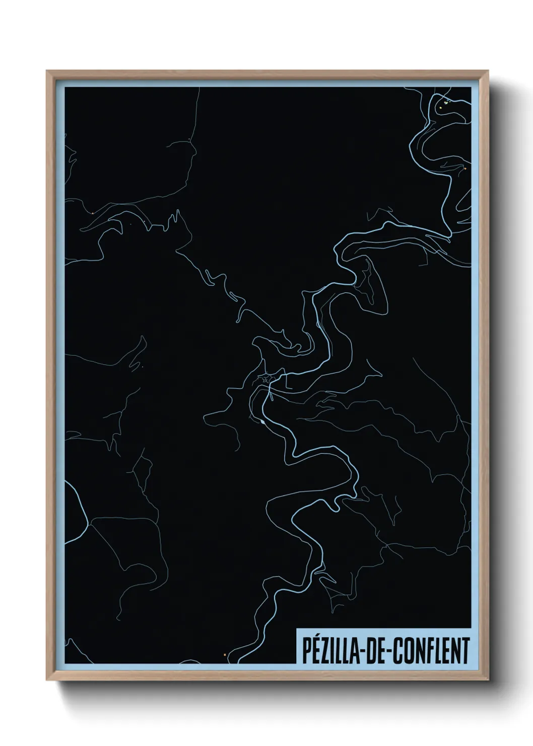 Une affiche de carte sur Pézilla-de-Conflent