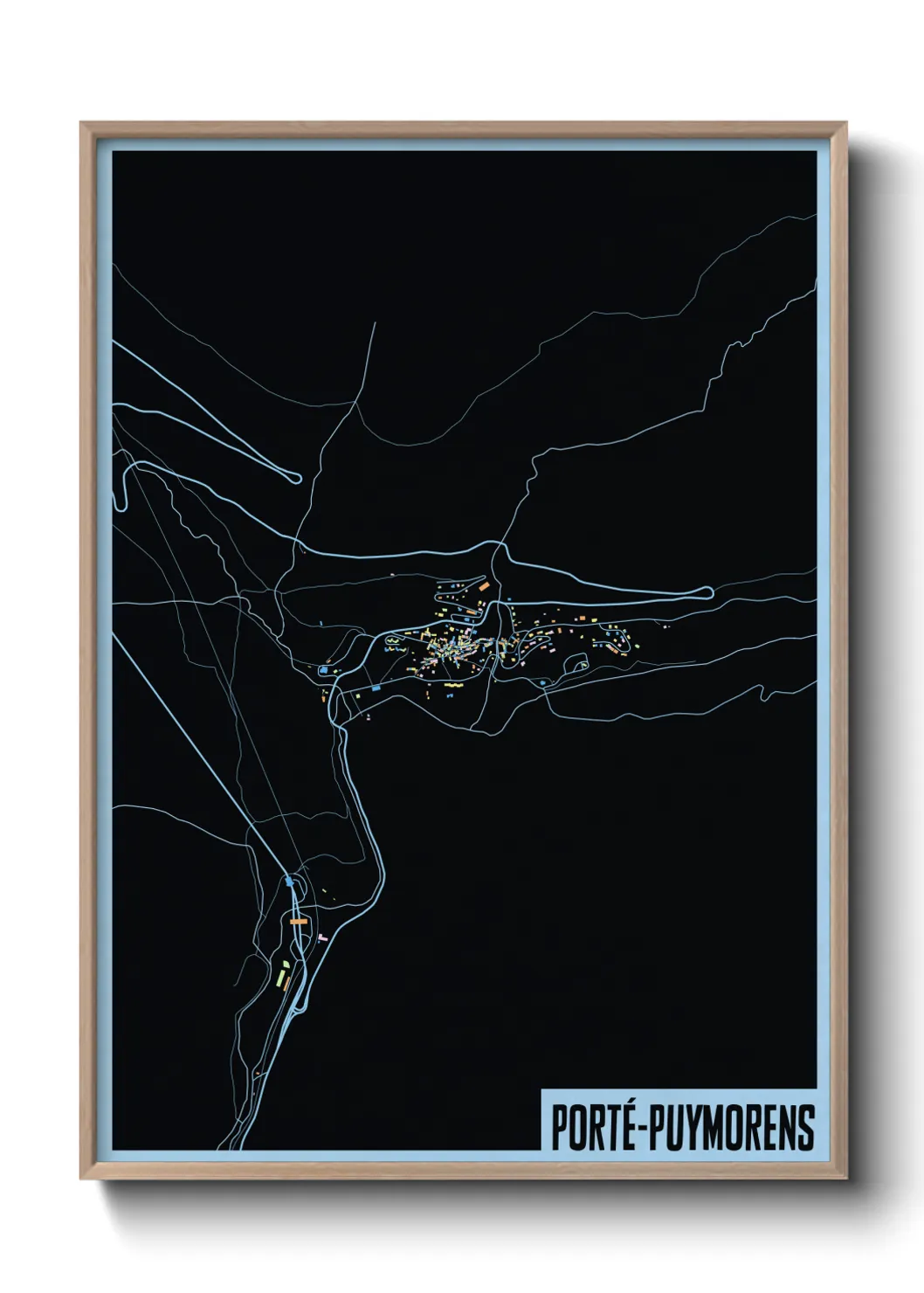 Une affiche de carte sur Porté-Puymorens