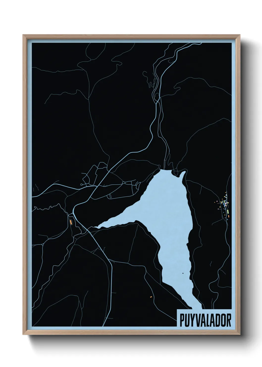 Une affiche de carte sur Puyvalador