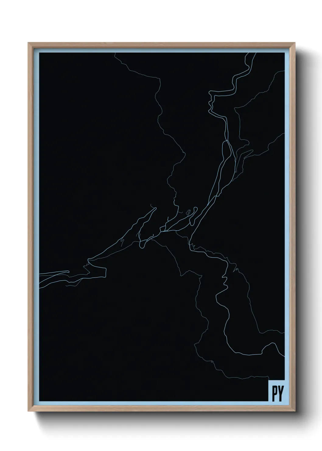 Une affiche de carte sur Py