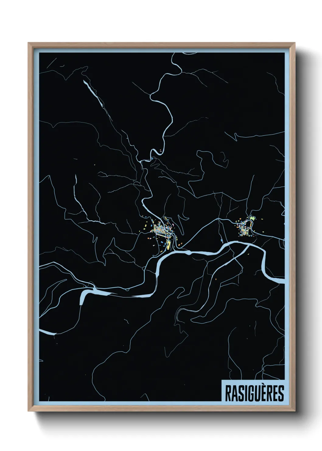 Une affiche de carte sur Rasiguères