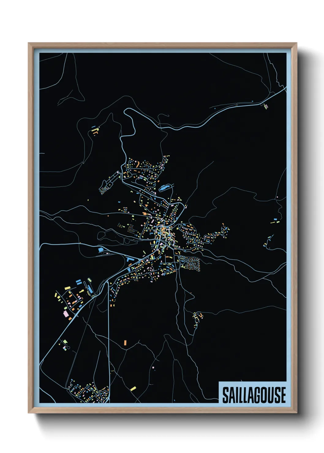 Une affiche de carte sur Saillagouse