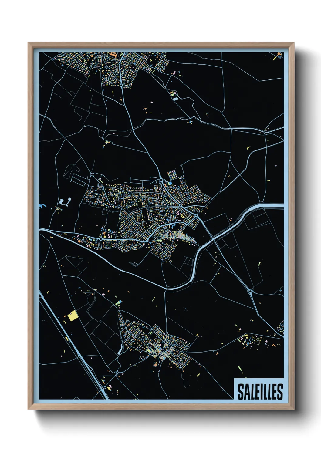 Une affiche de carte sur Saleilles