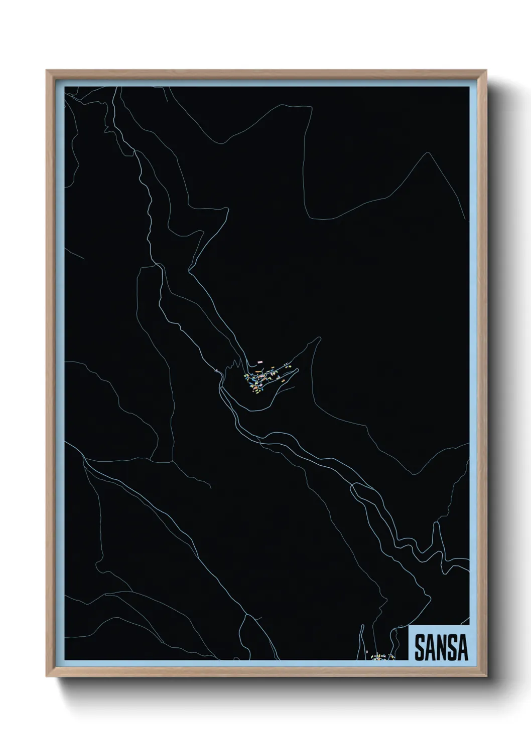 Une affiche de carte sur Sansa