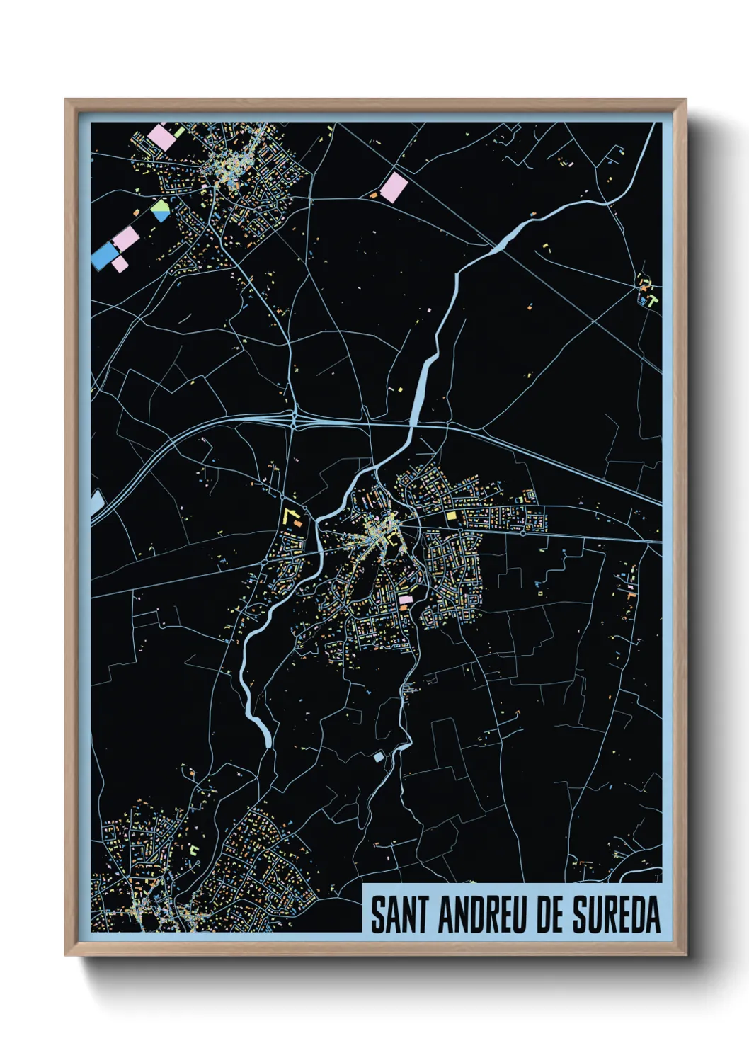 Une affiche de carte sur Sant Andreu de Sureda