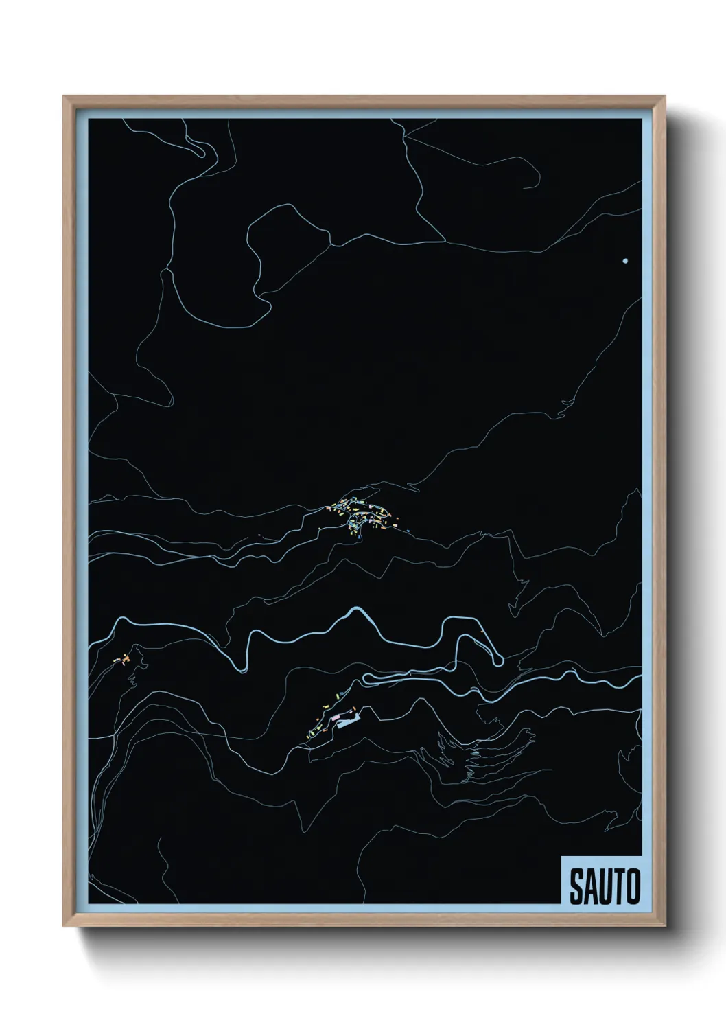 Une affiche de carte sur Sauto