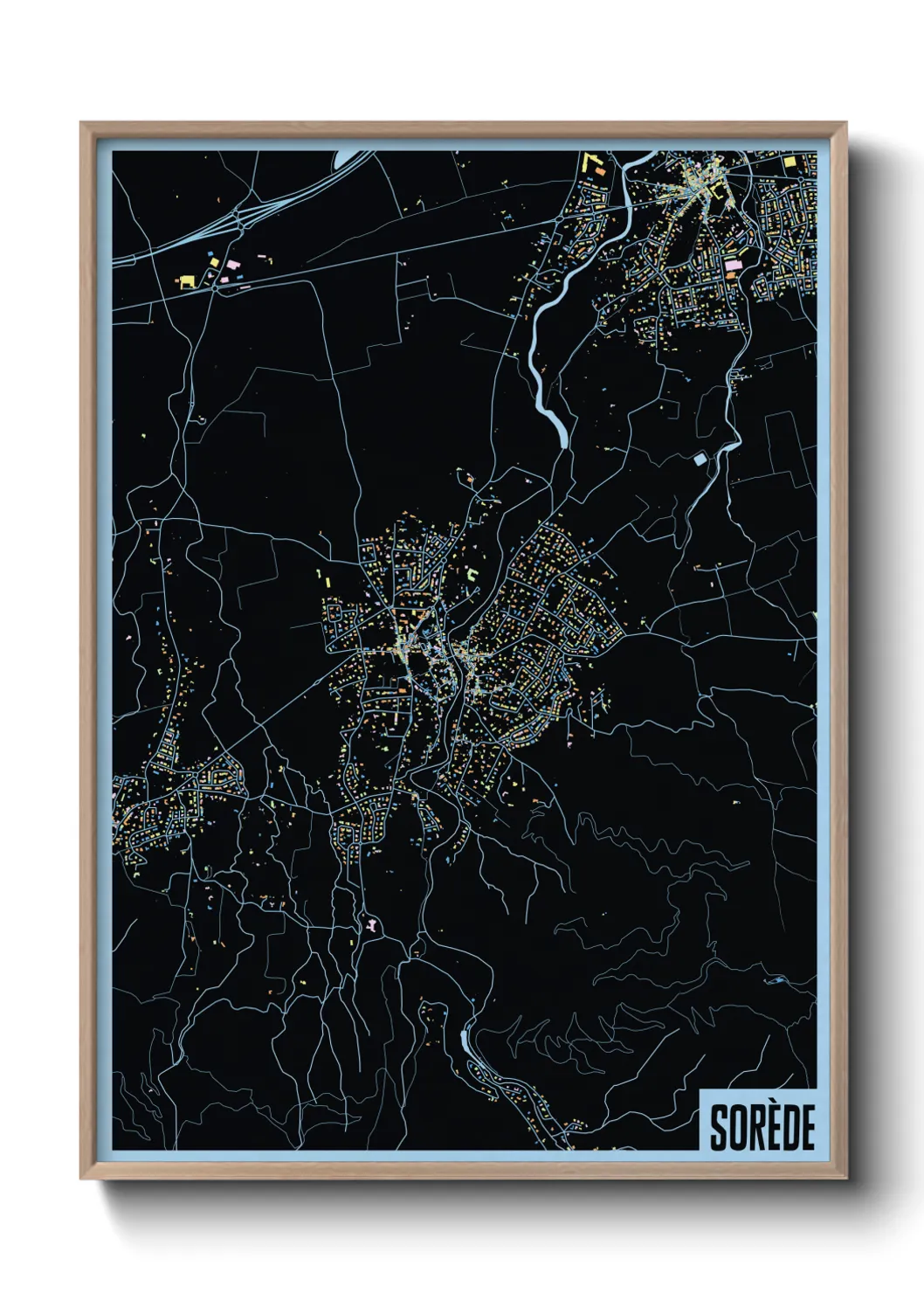 Une affiche de carte sur Sorède