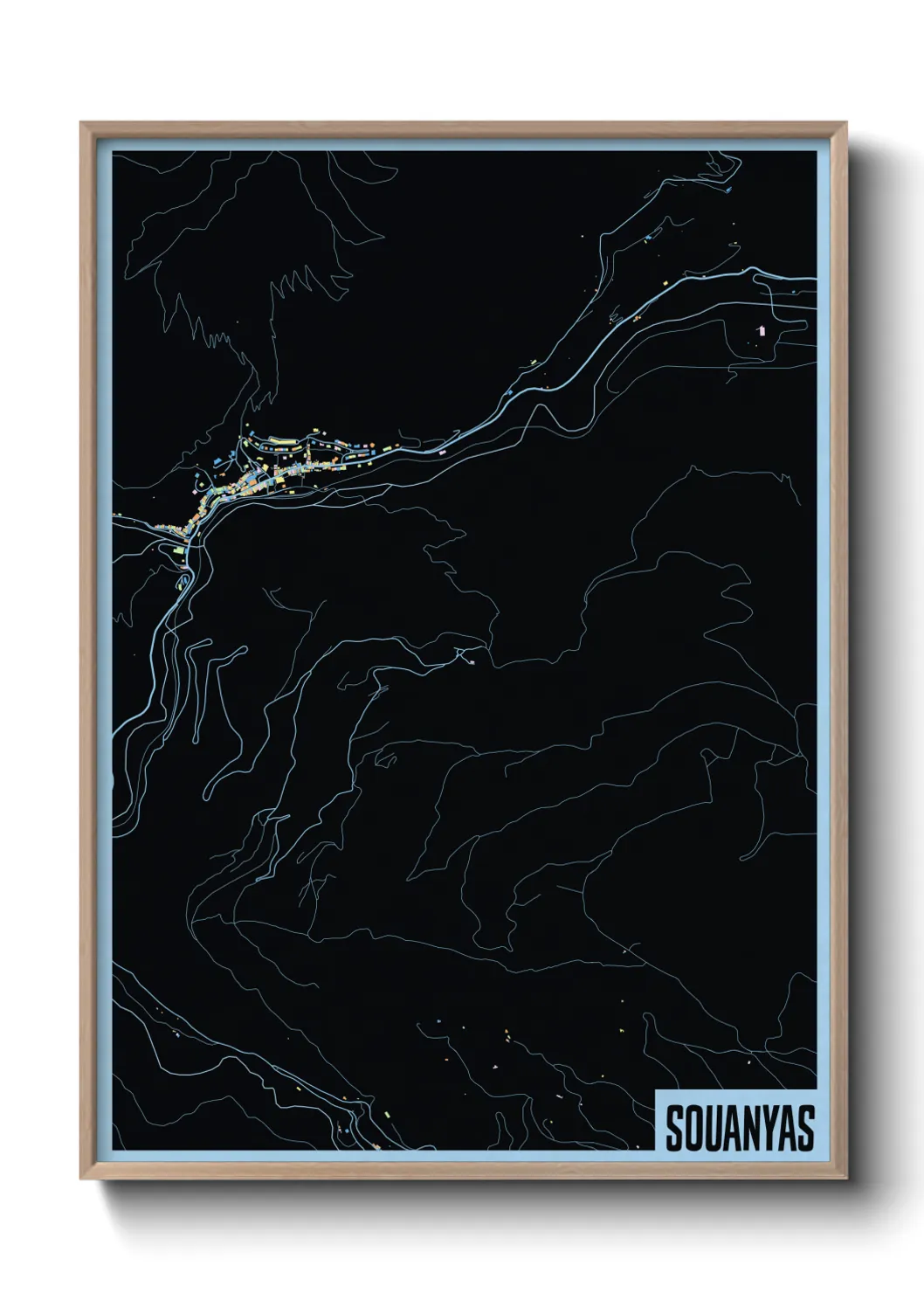 Une affiche de carte sur Souanyas