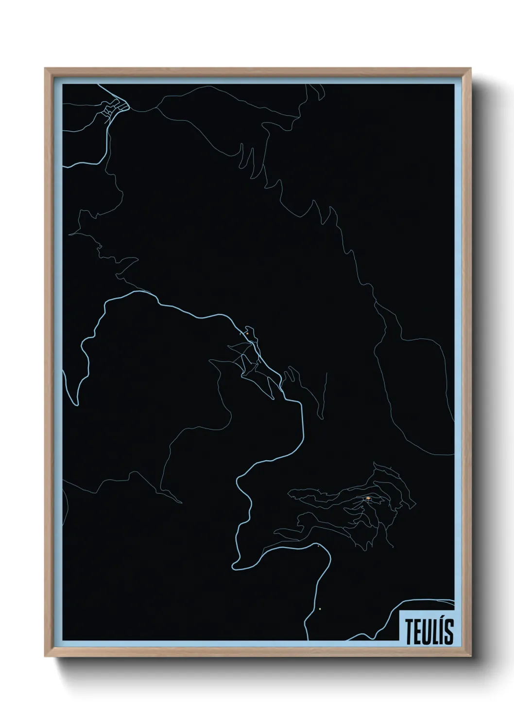 Une affiche de carte sur Teulís