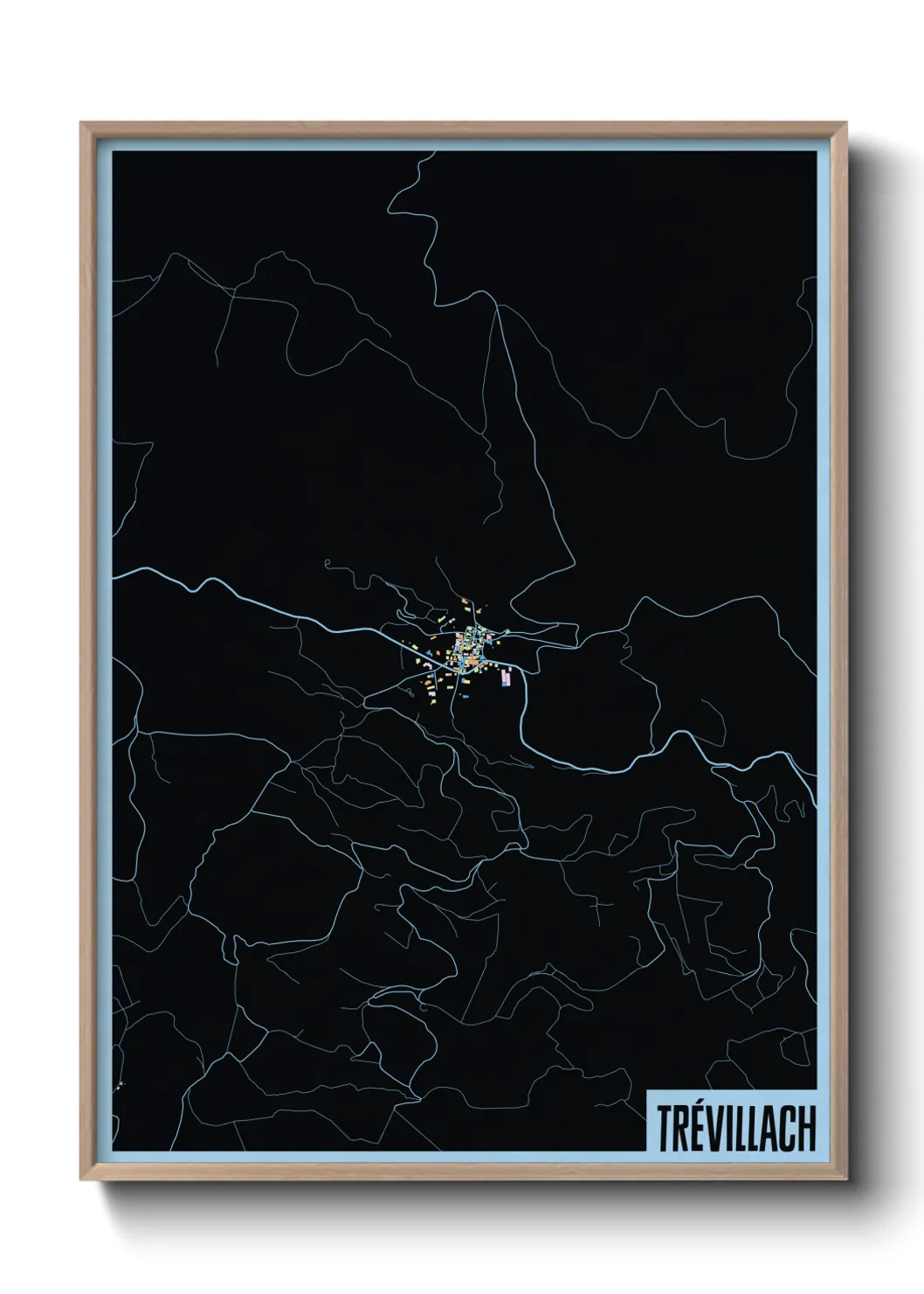 Une affiche de carte sur Trévillach