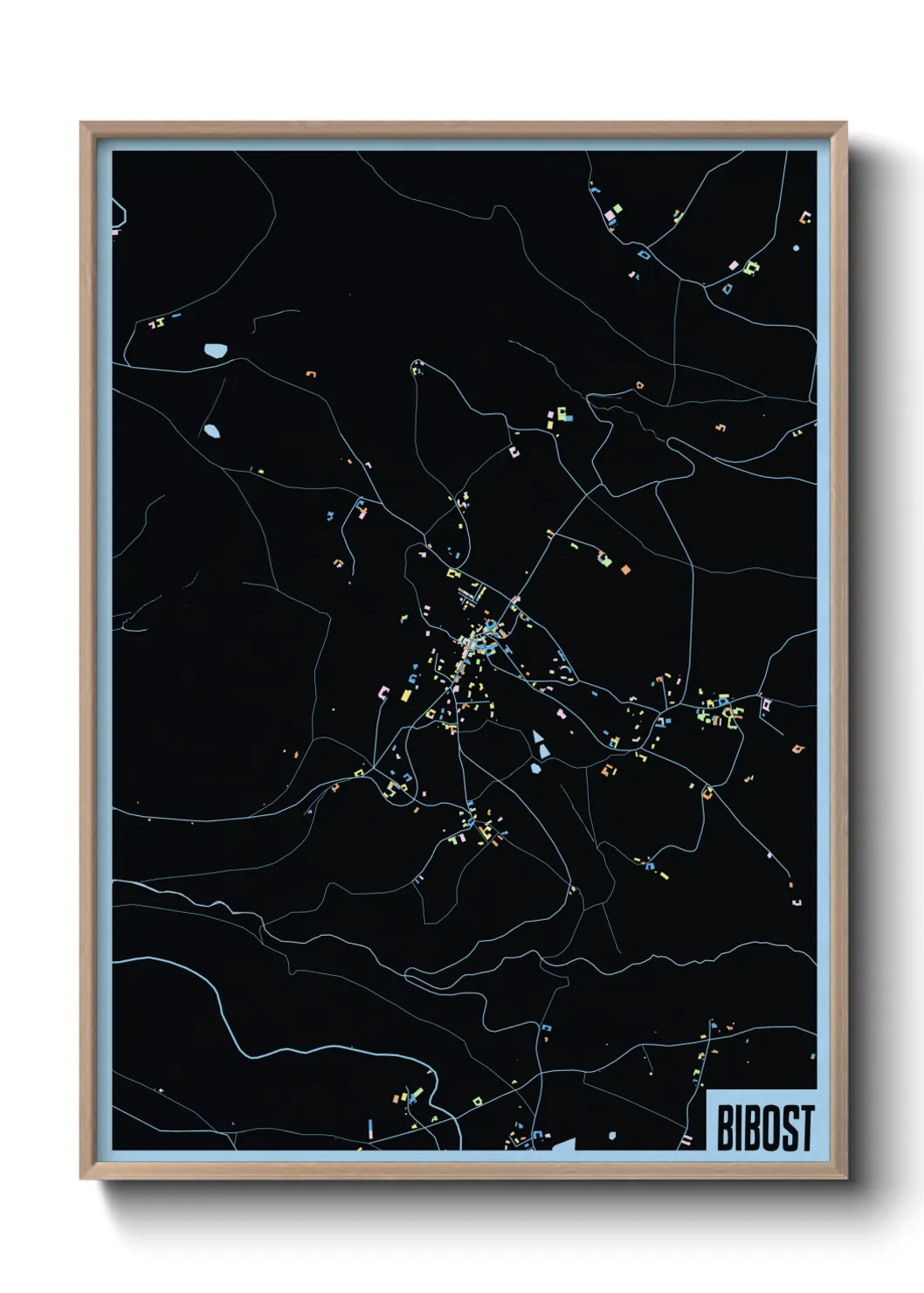 Une affiche de carte sur Bibost