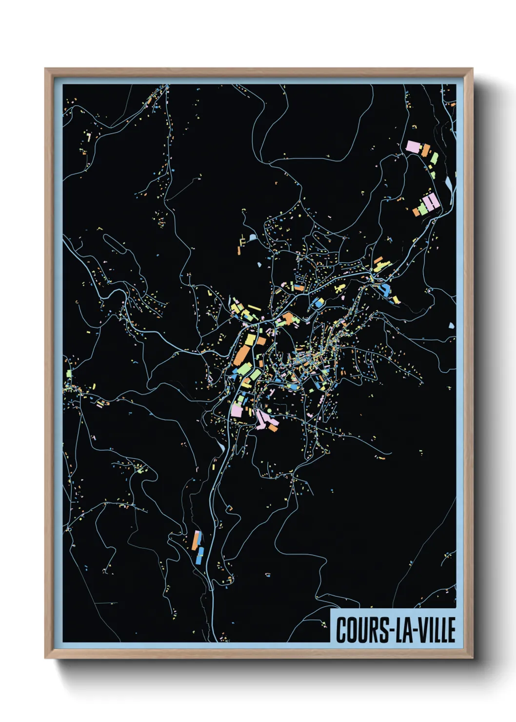 Un poster carteCours-la-Ville