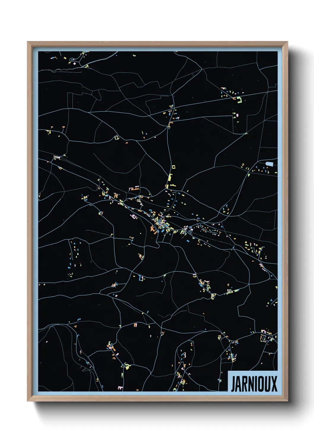 Une affiche de carte sur Jarnioux