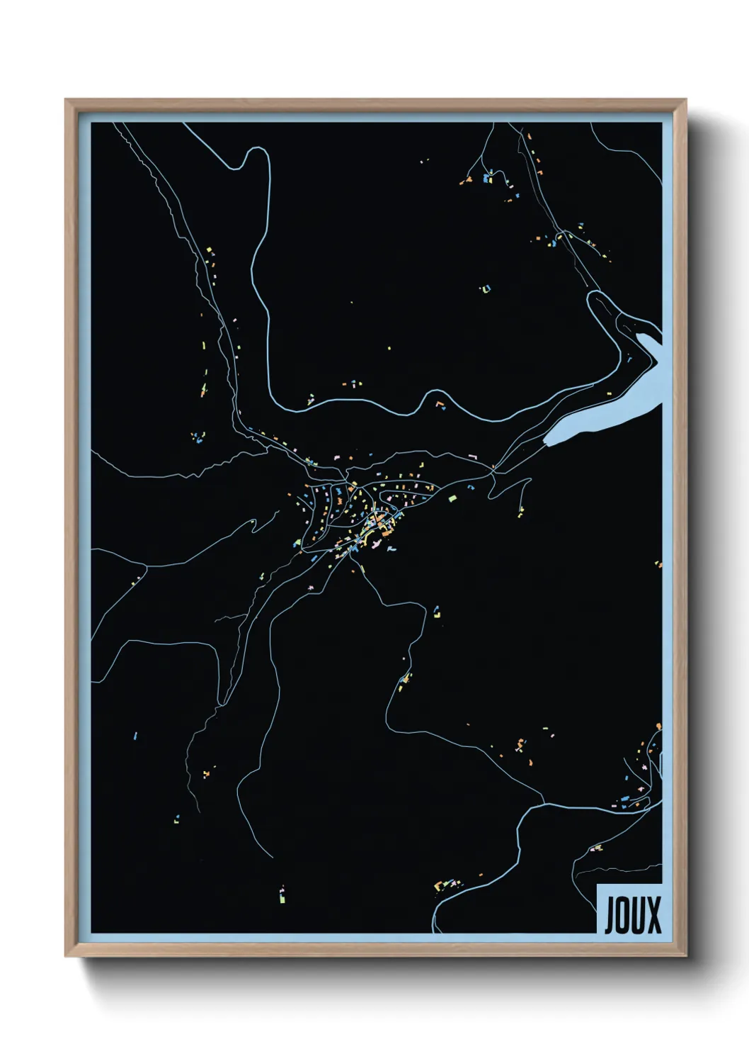 Une affiche de carte sur Joux