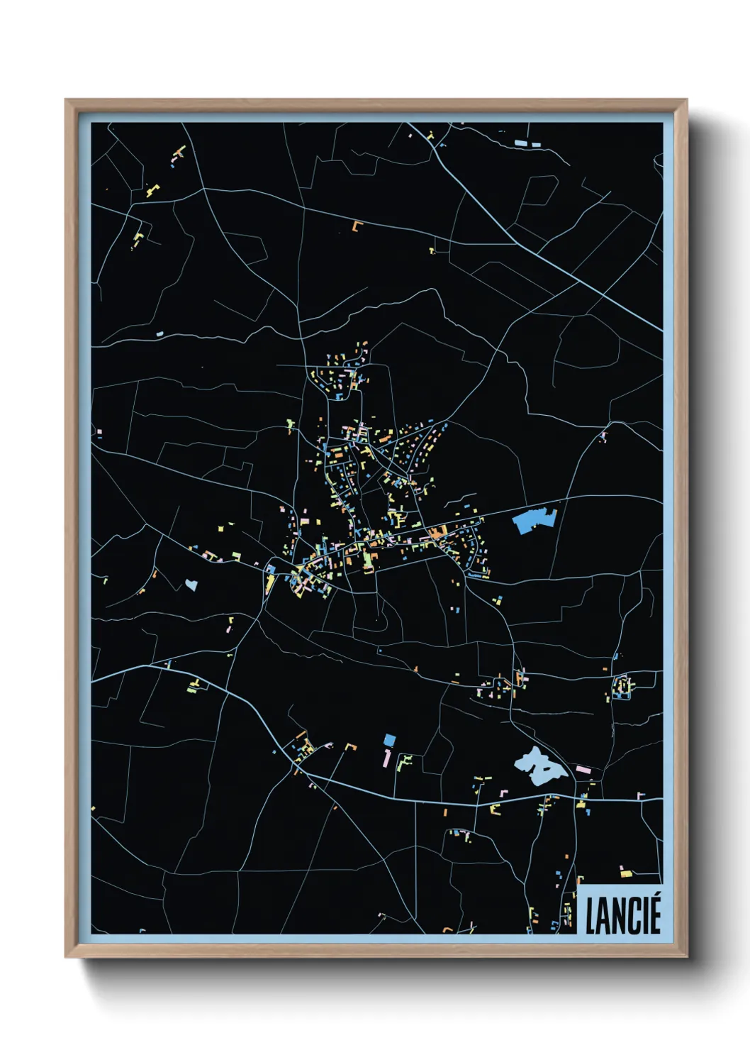 Une affiche de carte sur Lancié