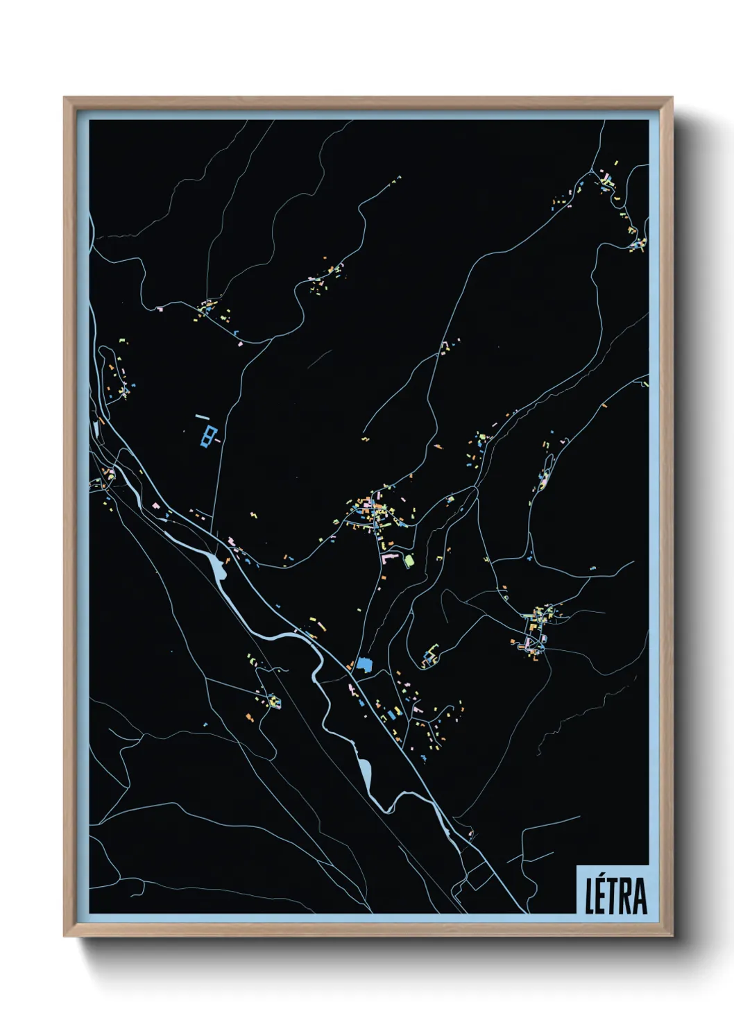 Une affiche de carte sur Létra