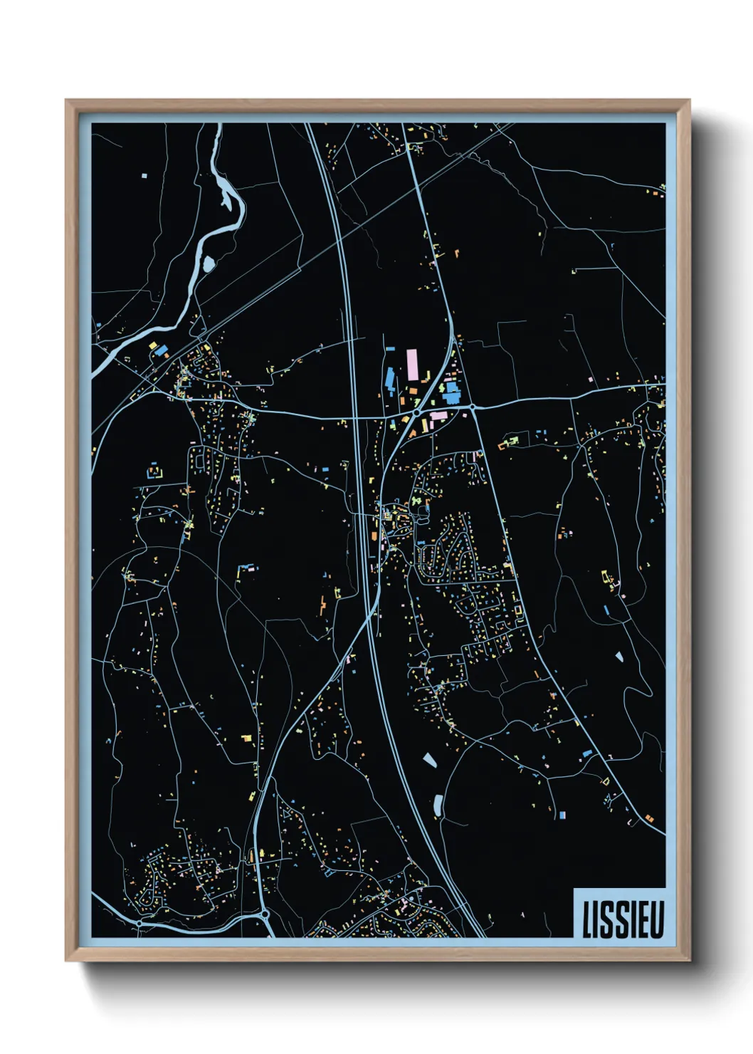 Une affiche de carte sur Lissieu