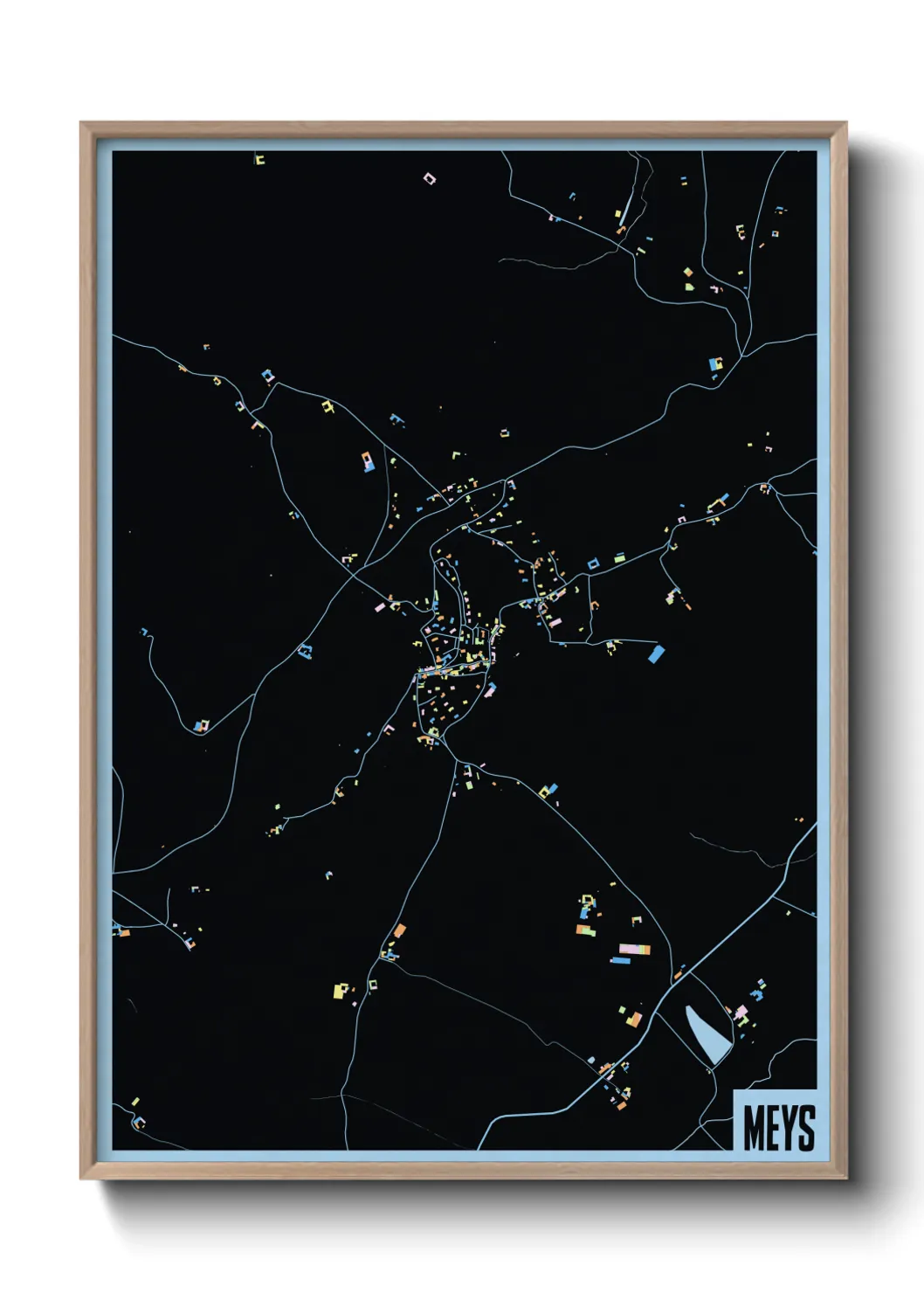 Une affiche de carte sur Meys