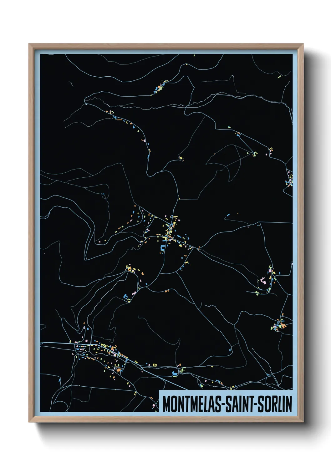 Un poster carteMontmelas-Saint-Sorlin