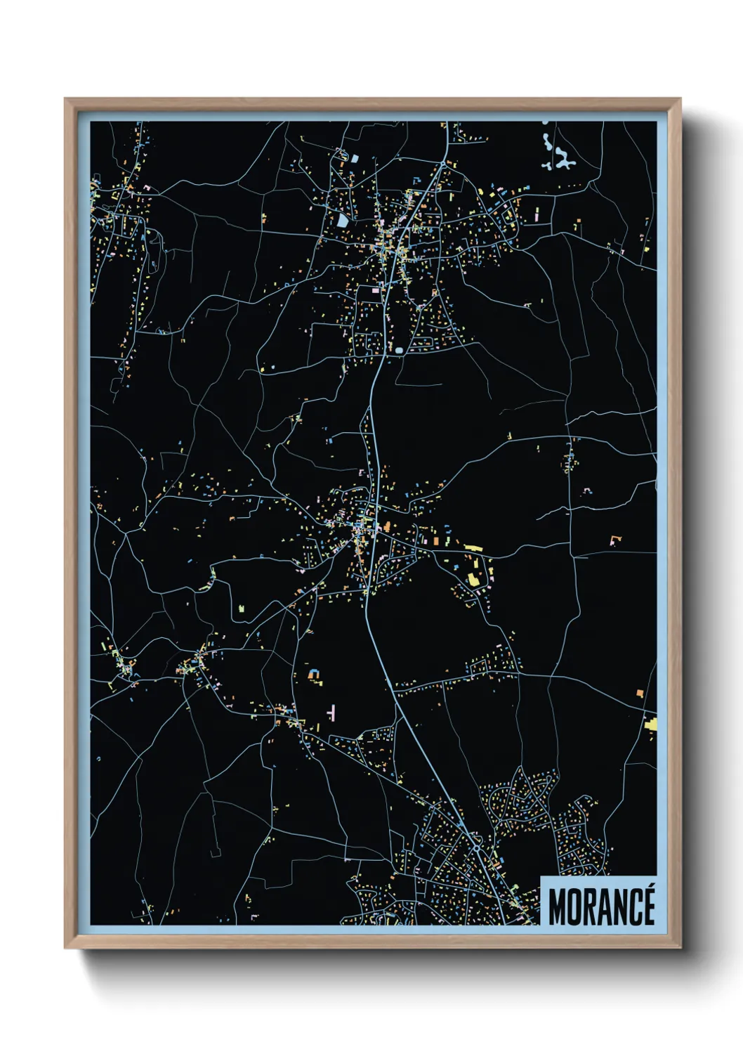 Une affiche de carte sur Morancé