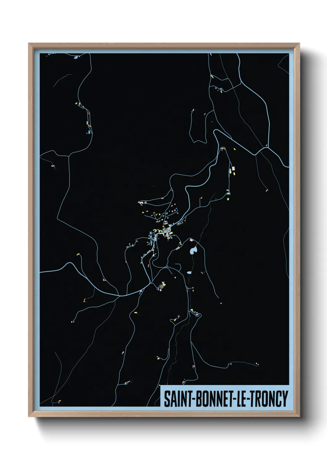 Un poster carteSaint-Bonnet-le-Troncy