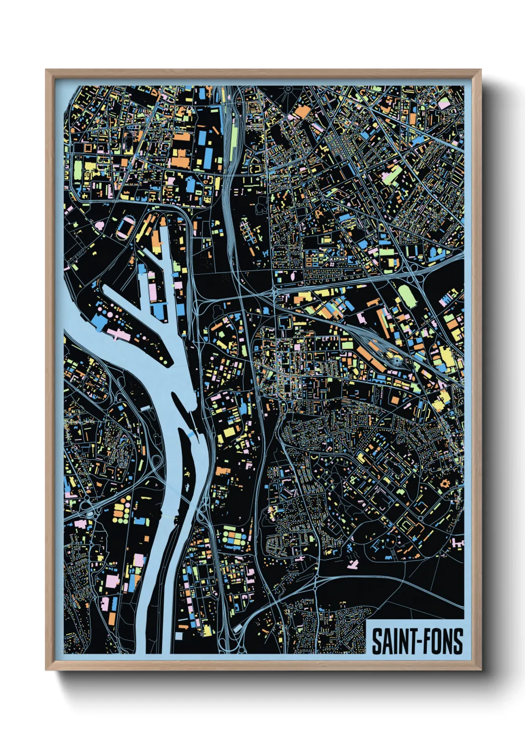 Un poster carteSaint-Fons