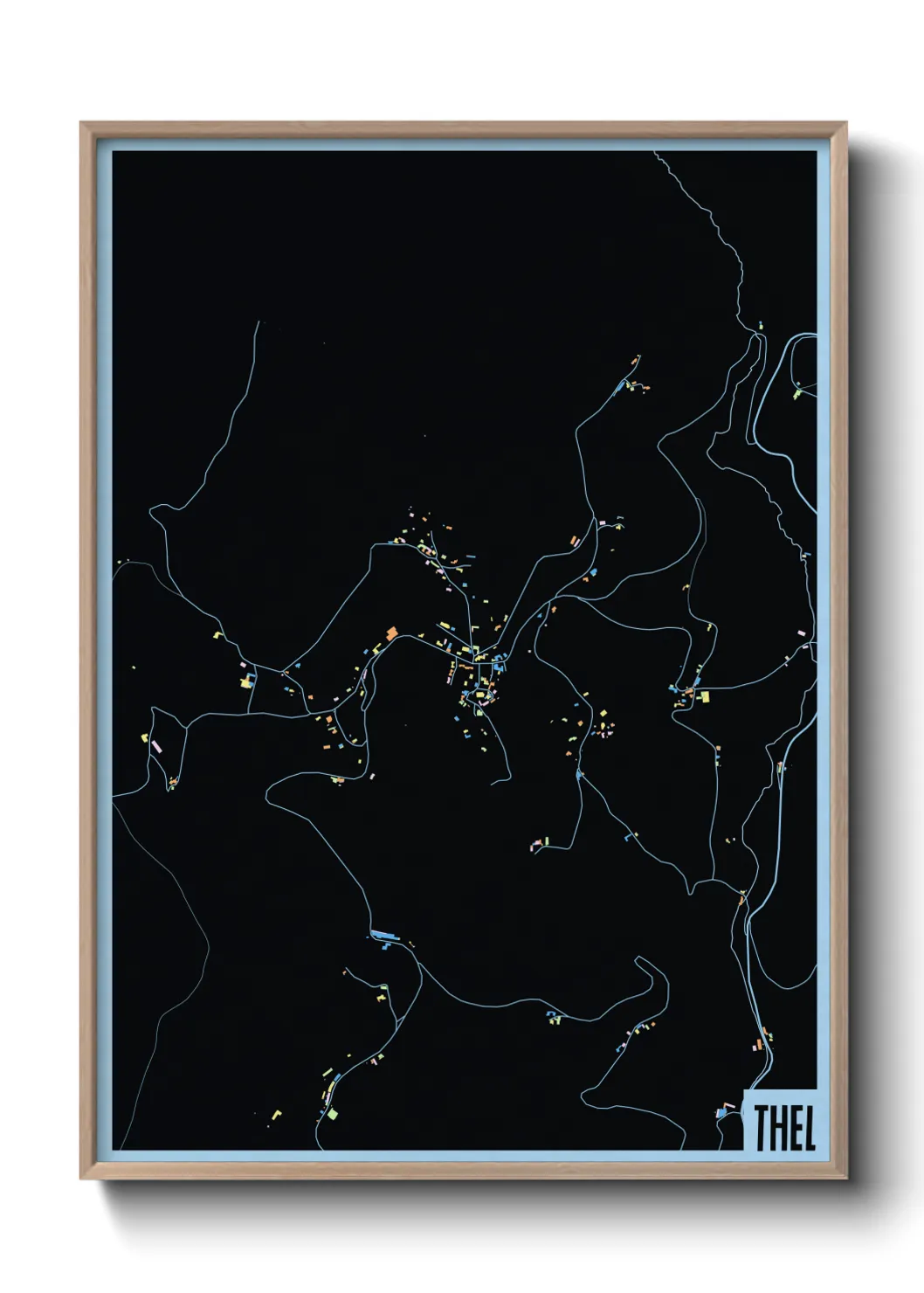 Une affiche de carte sur Thel