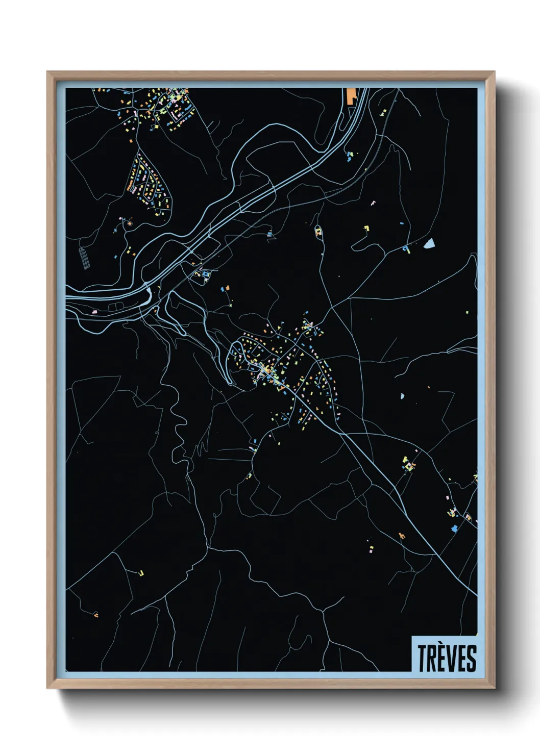 Une affiche de carte sur Trèves