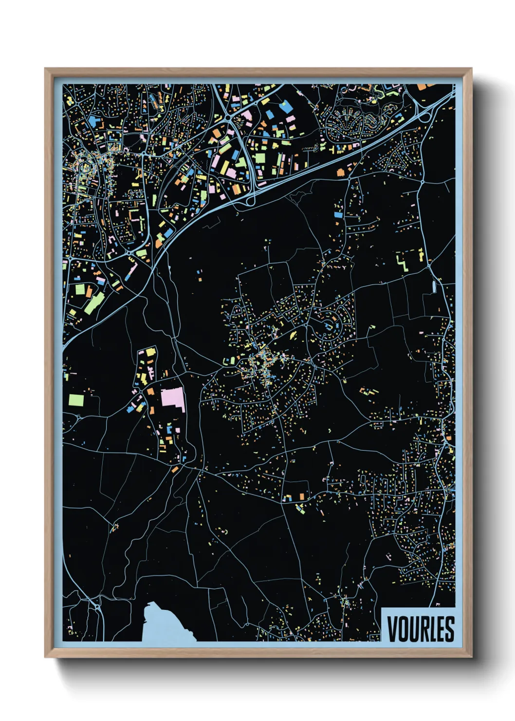 Une affiche de carte sur Vourles