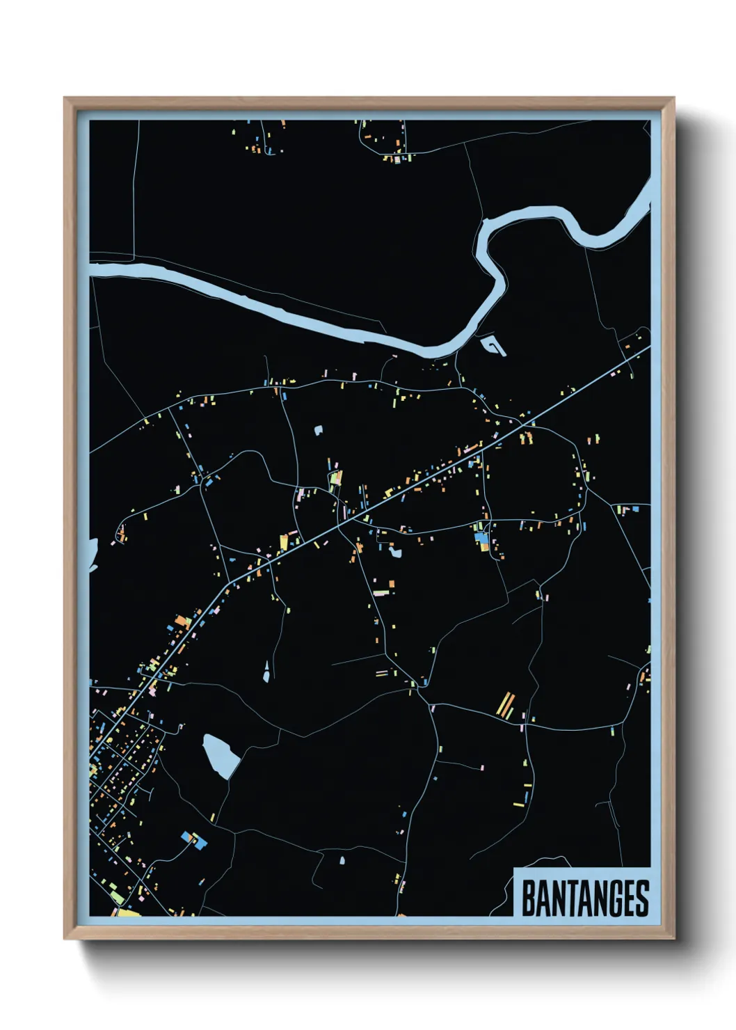 Une affiche de carte sur Bantanges