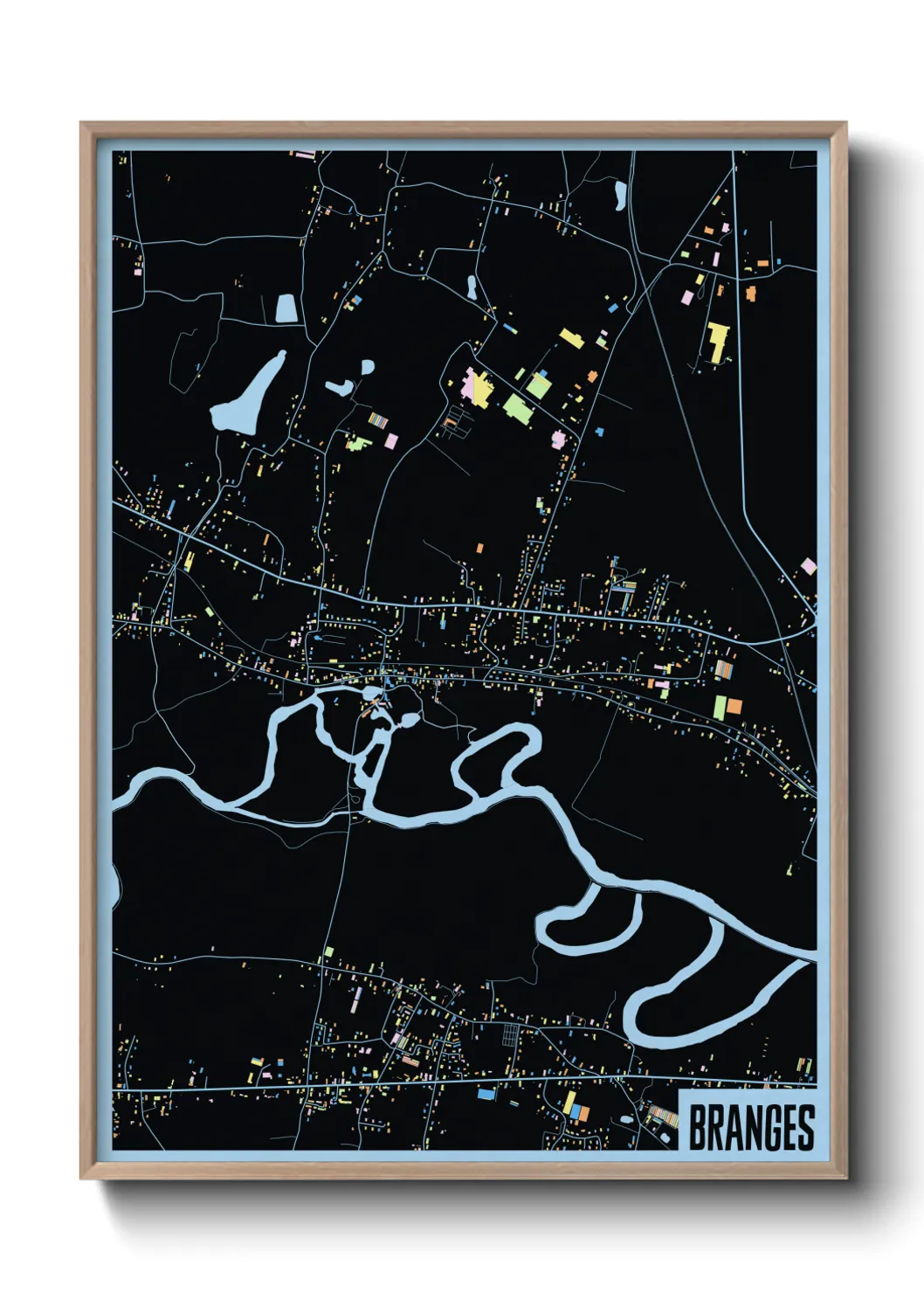 Une affiche de carte sur Branges