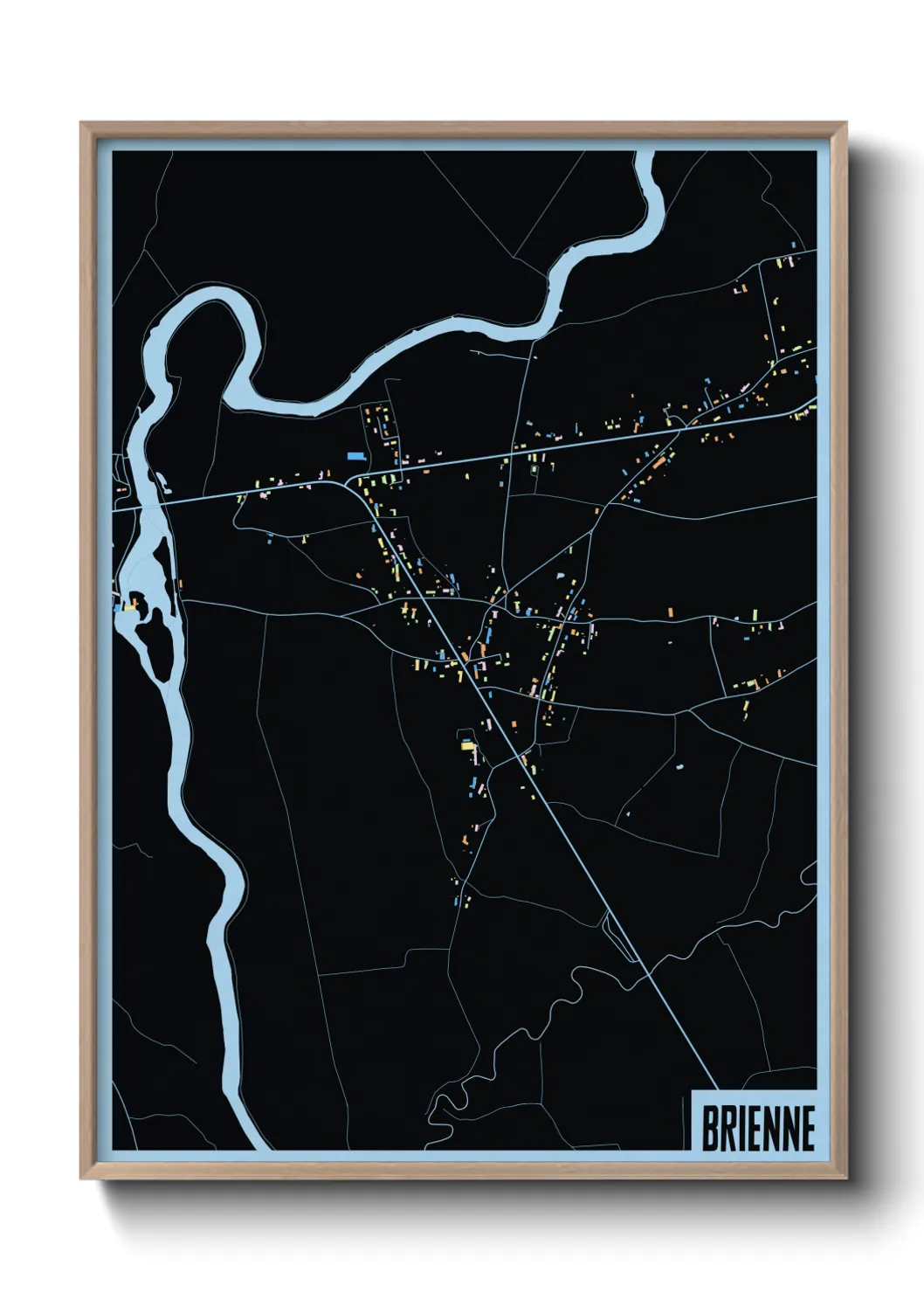 Une affiche de carte sur Brienne