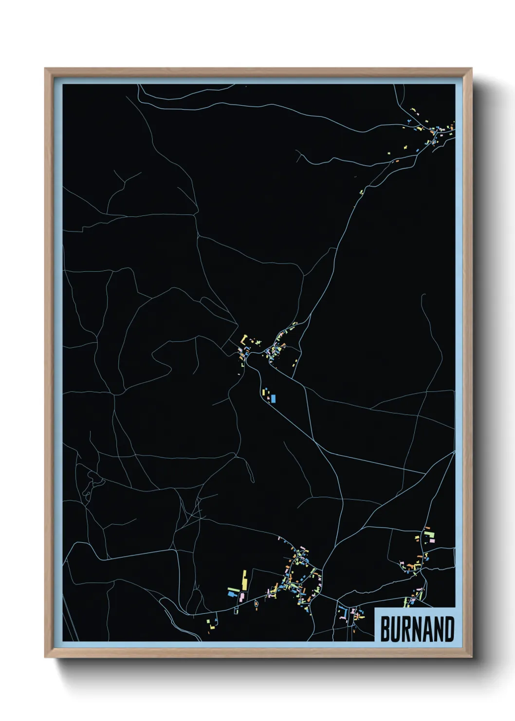 Une affiche de carte sur Burnand