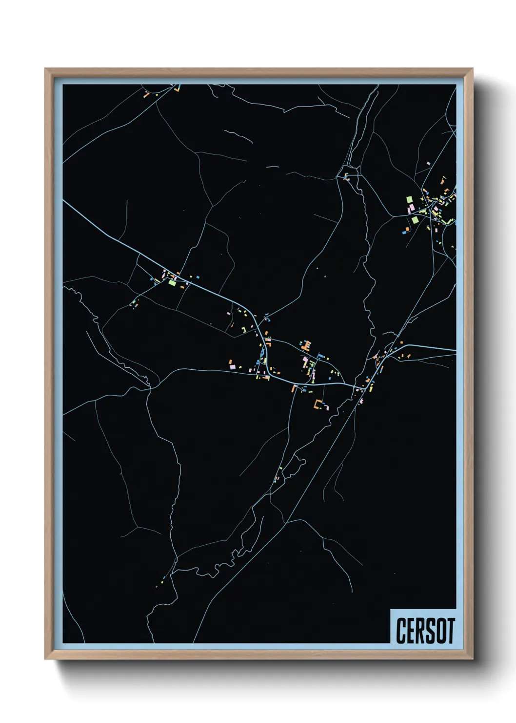 Une affiche de carte sur Cersot