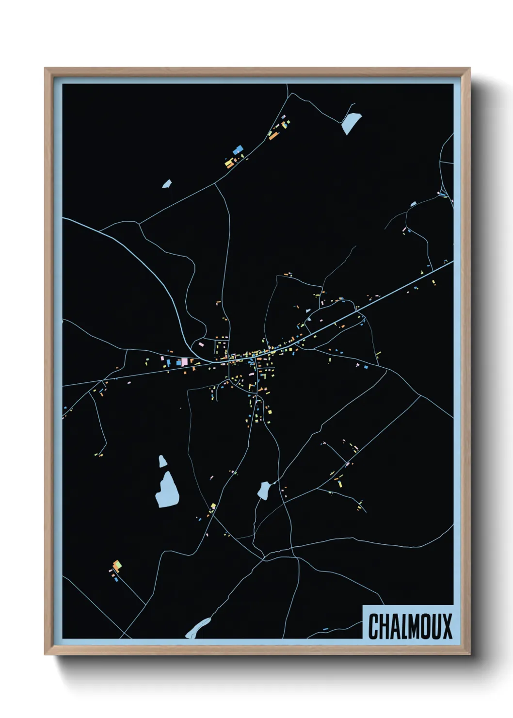 Une affiche de carte sur Chalmoux