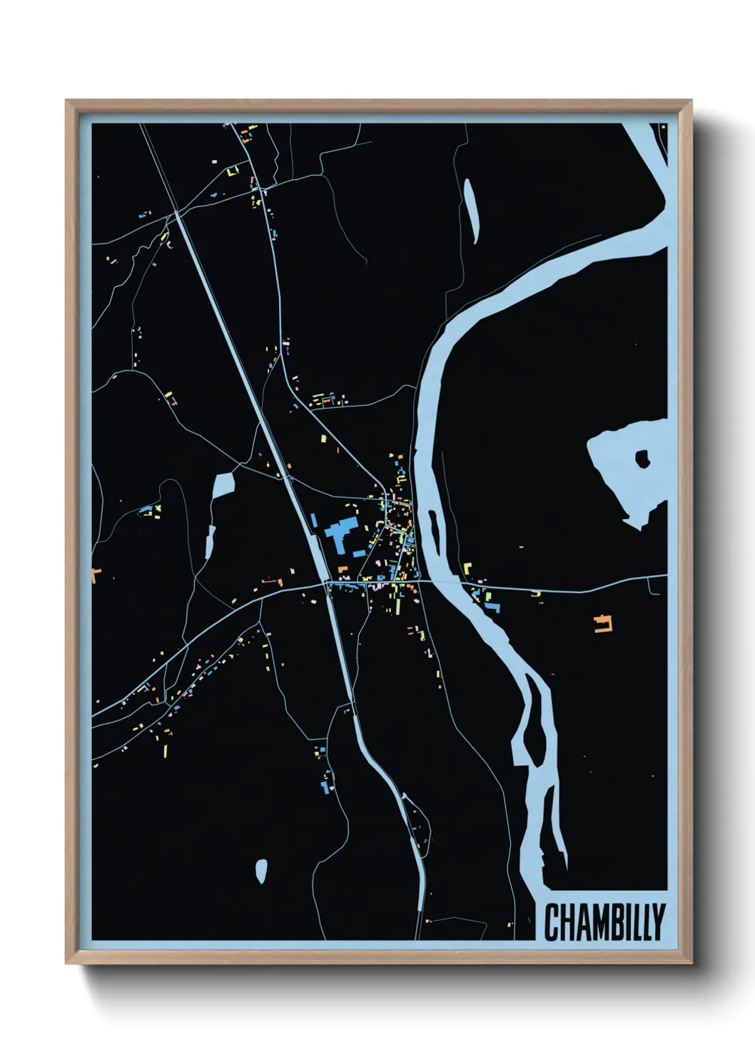 Une affiche de carte sur Chambilly