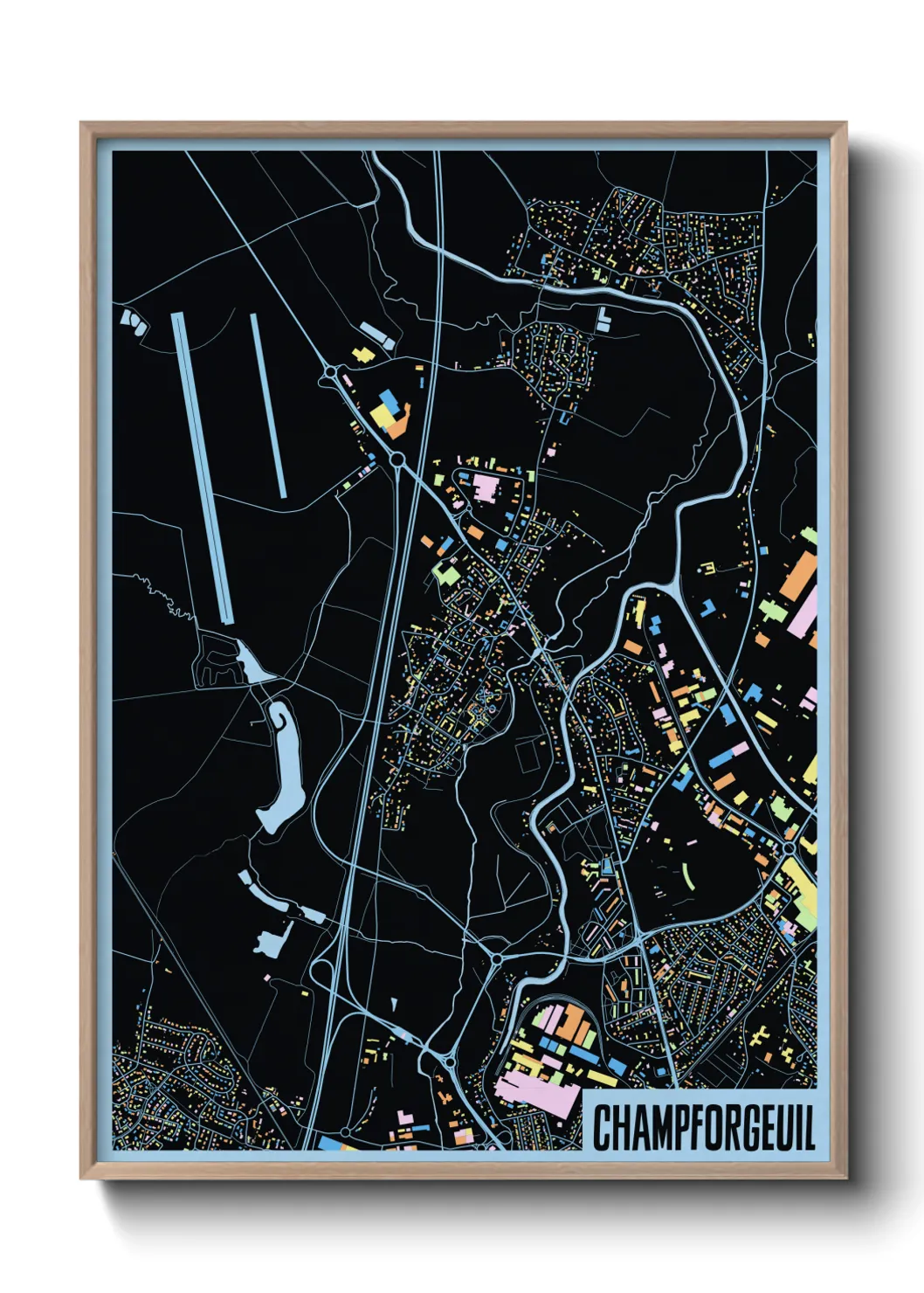 Une affiche de carte sur Champforgeuil