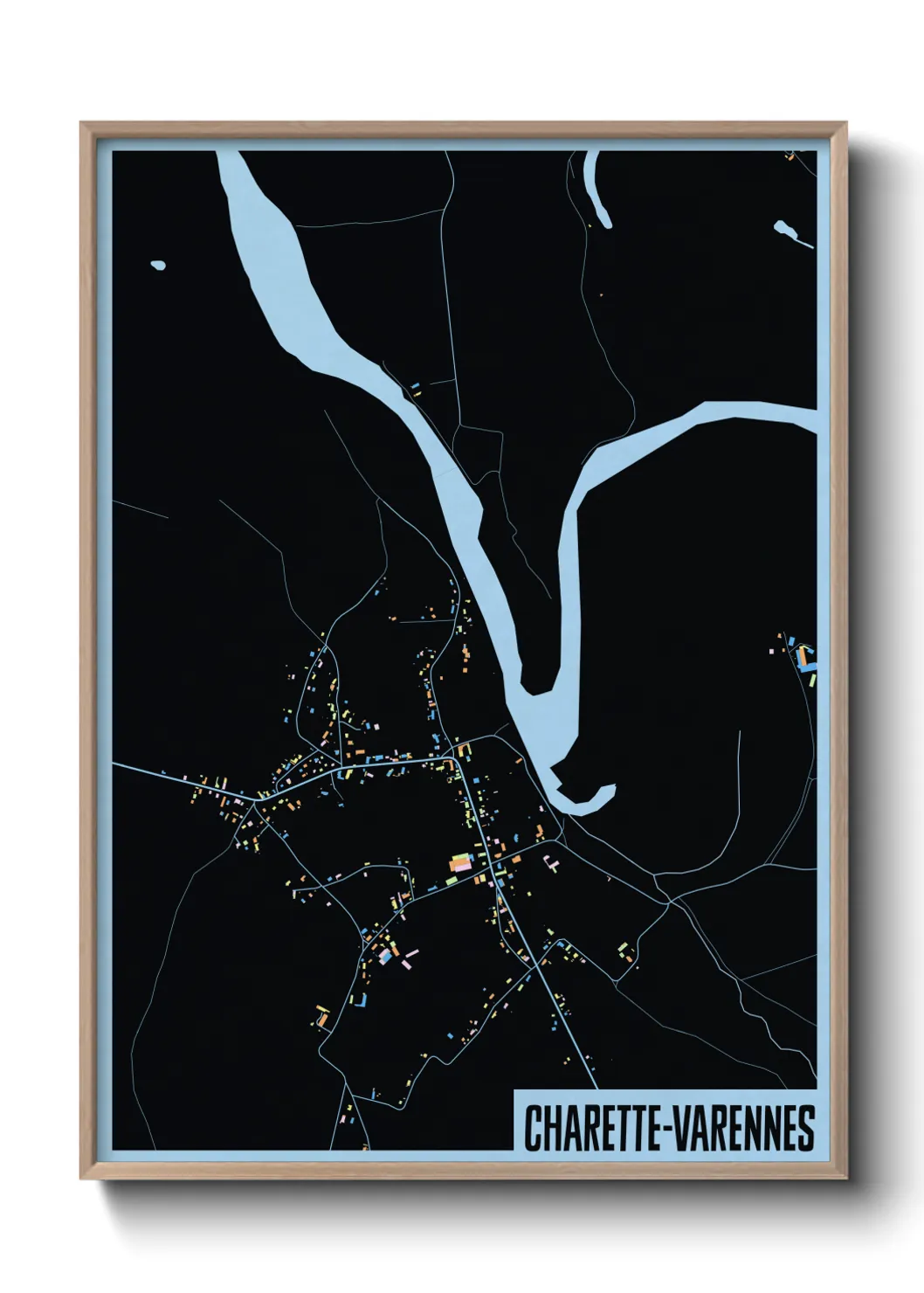 Une affiche de carte sur Charette-Varennes