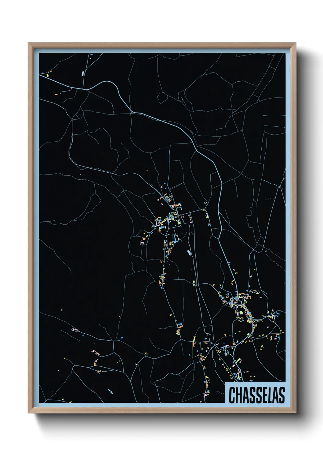 Une affiche de carte sur Chasselas