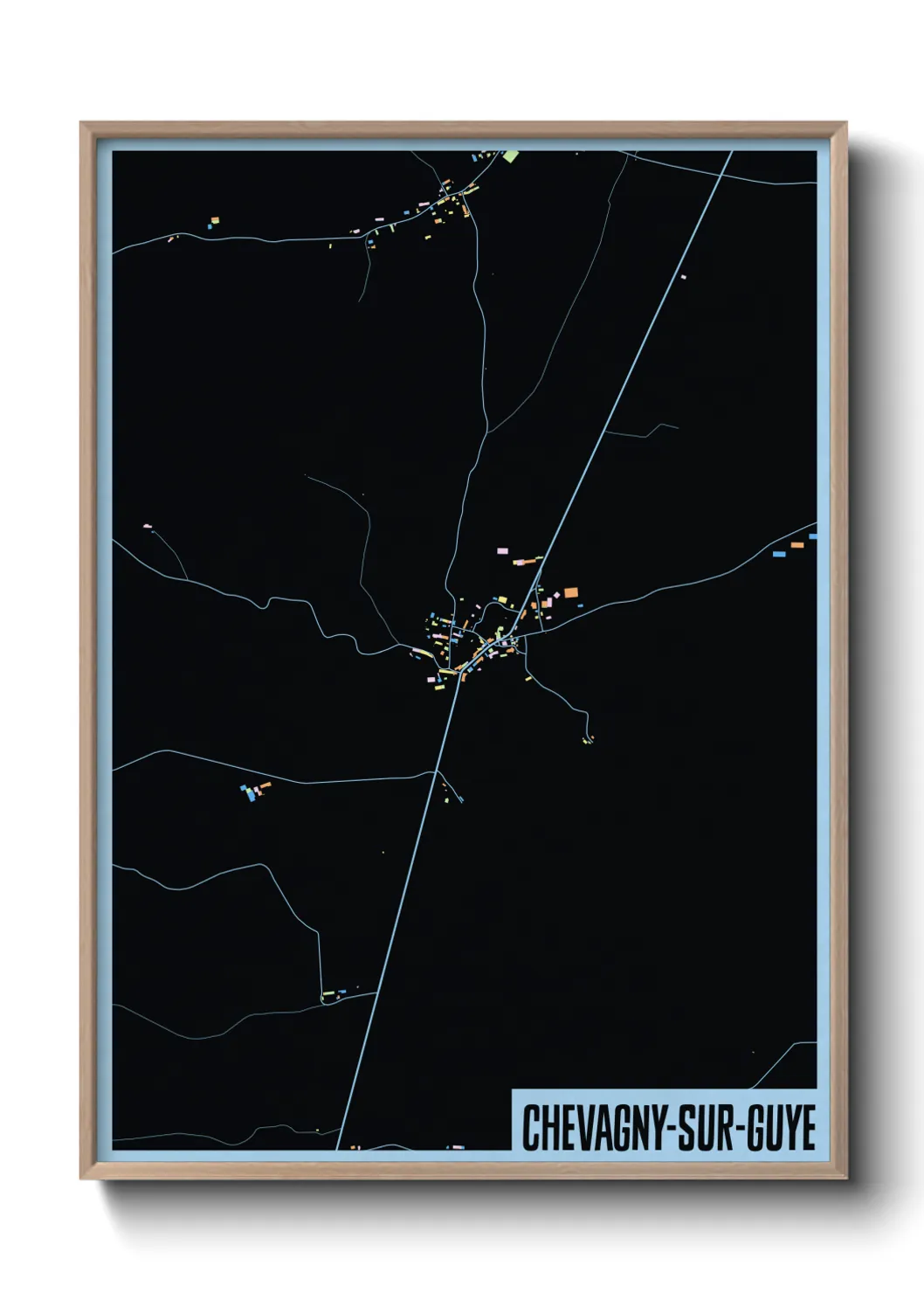 Une affiche de carte sur Chevagny-sur-Guye