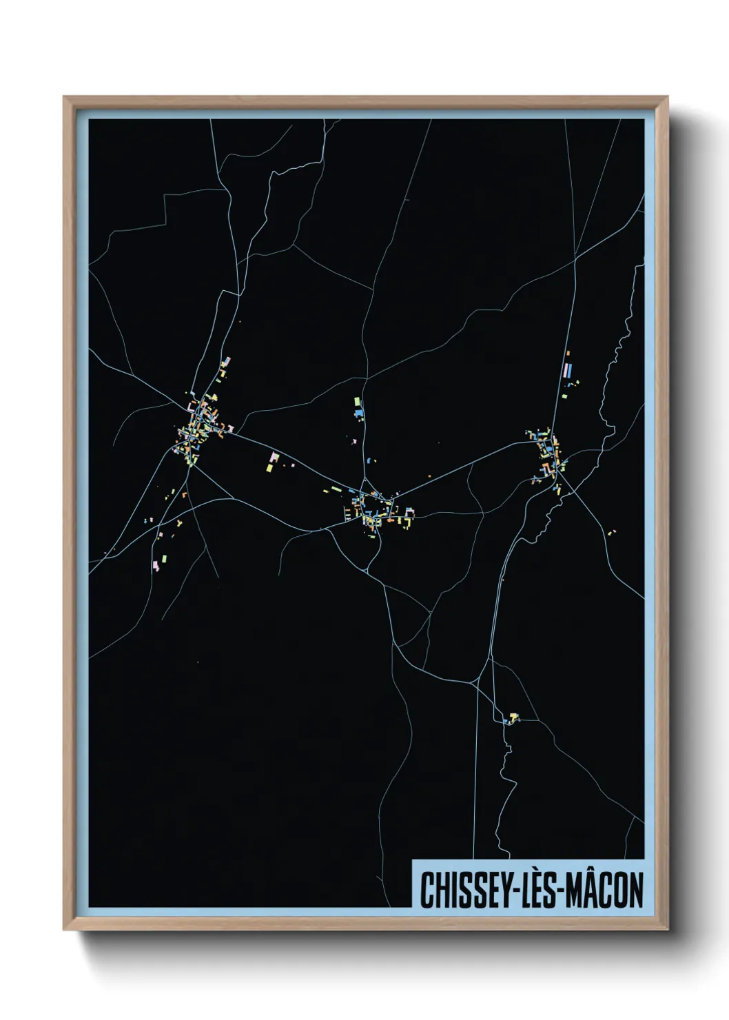 Une affiche de carte sur Chissey-lès-Mâcon