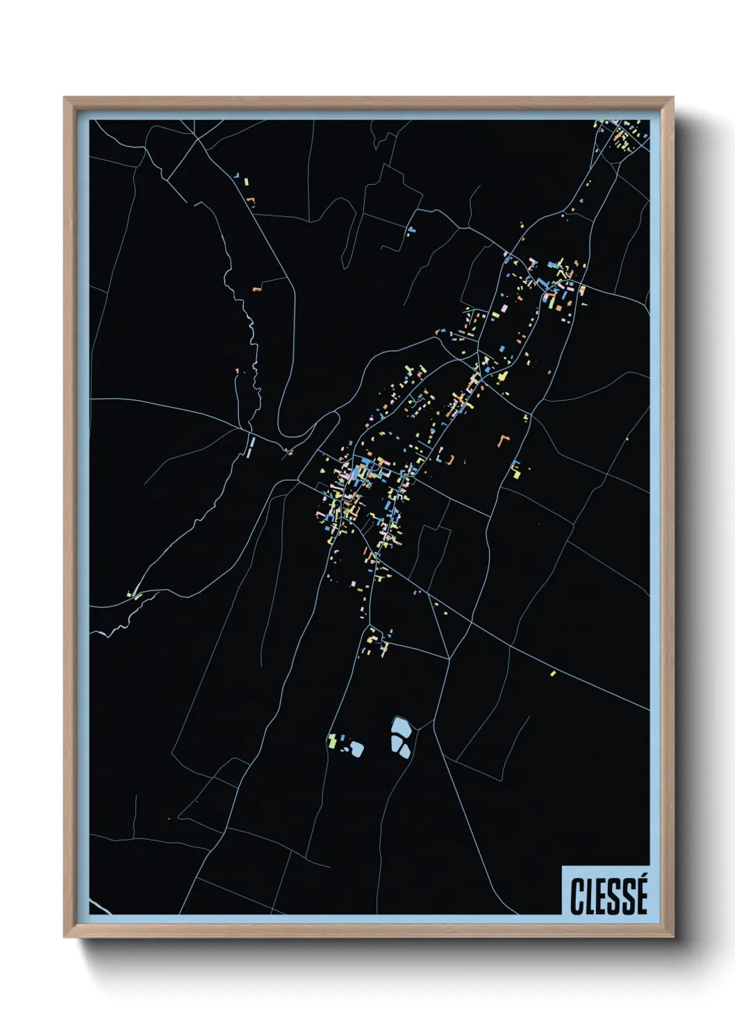 Une affiche de carte sur Clessé