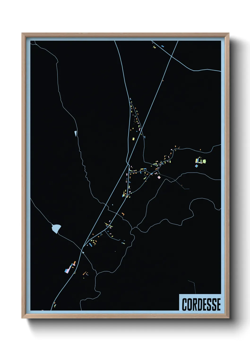 Une affiche de carte sur Cordesse