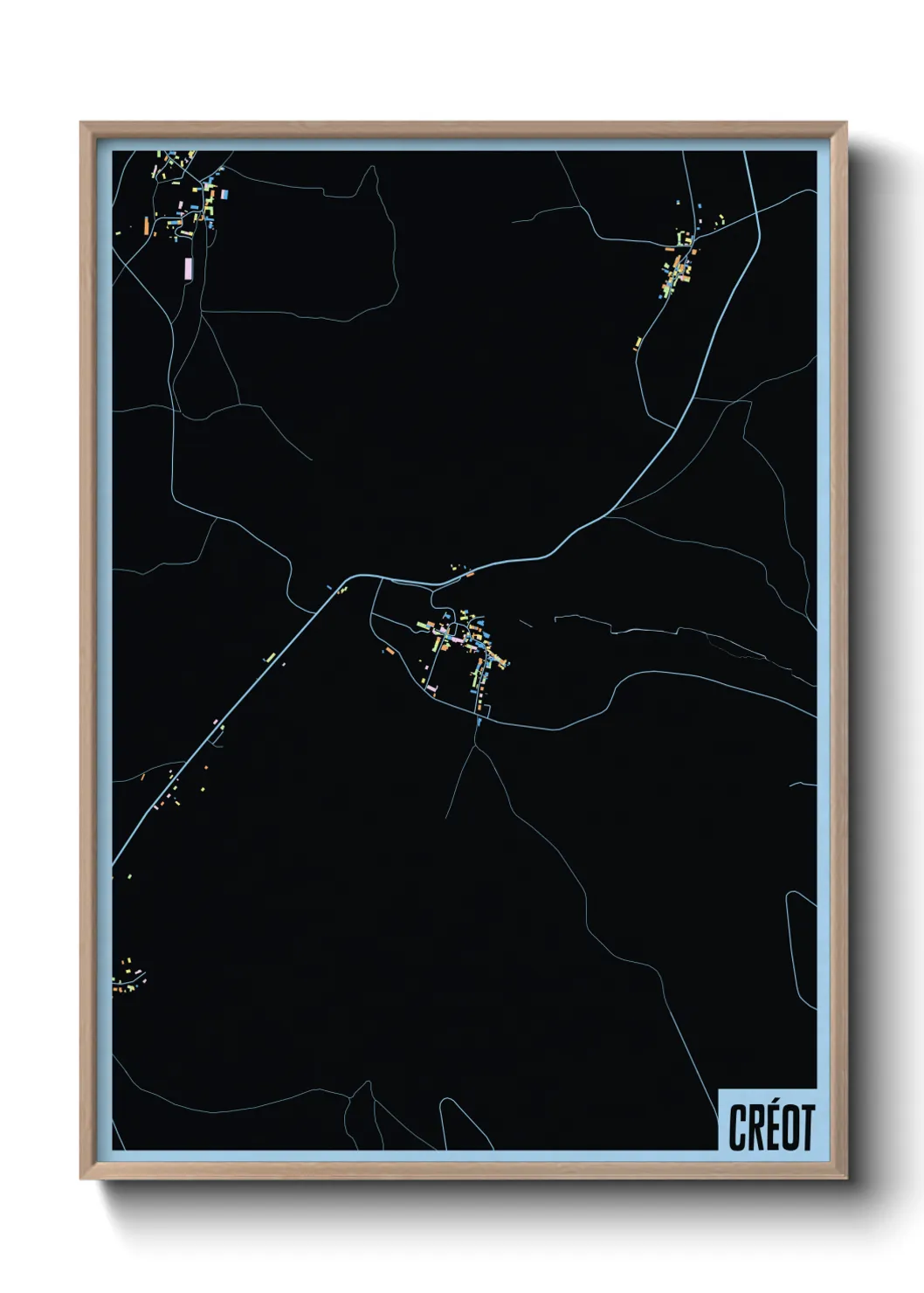 Une affiche de carte sur Créot