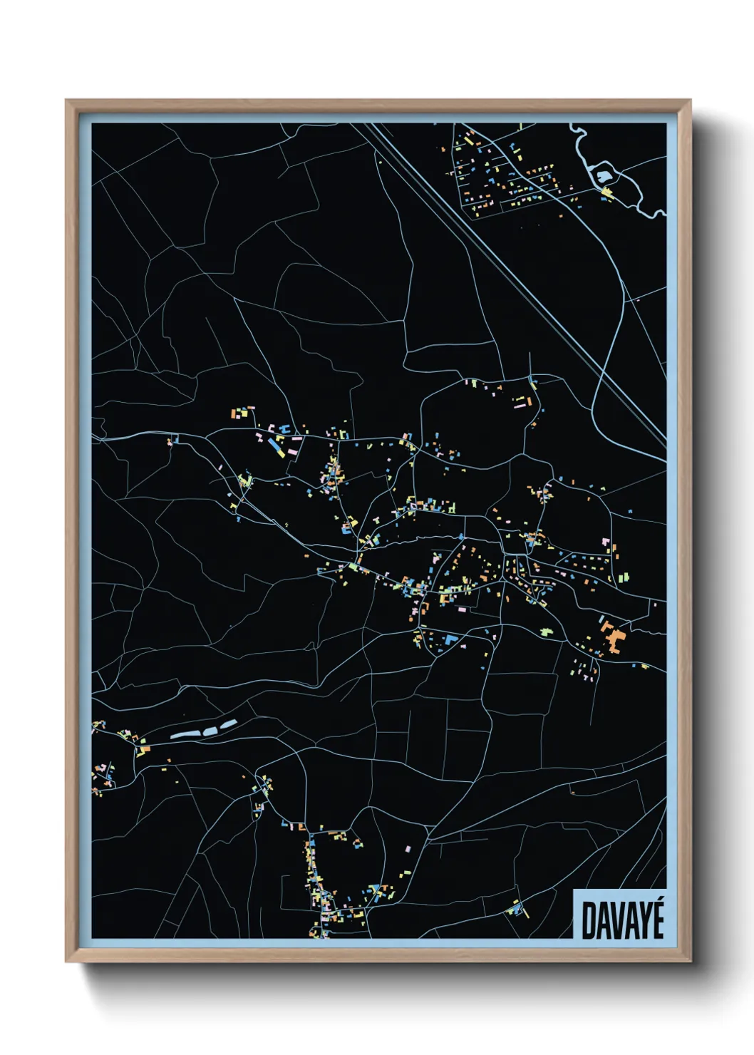 Une affiche de carte sur Davayé