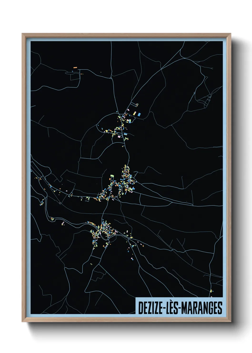 Une affiche de carte sur Dezize-lès-Maranges