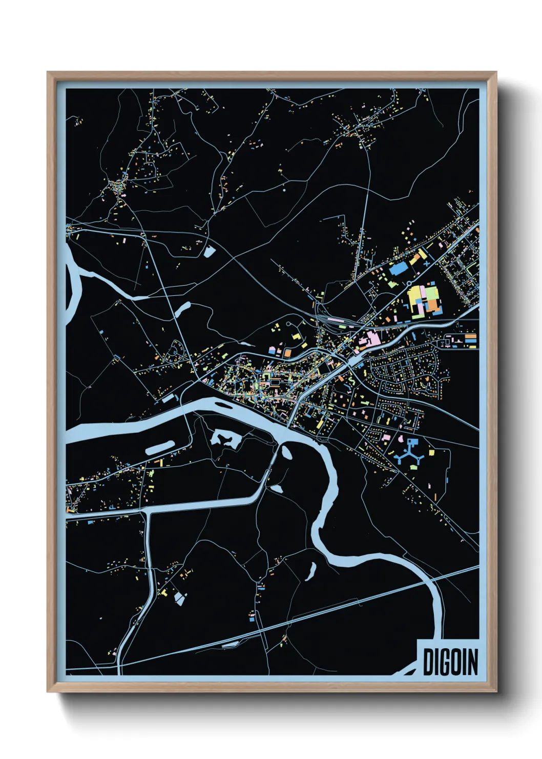 Une affiche de carte sur Digoin